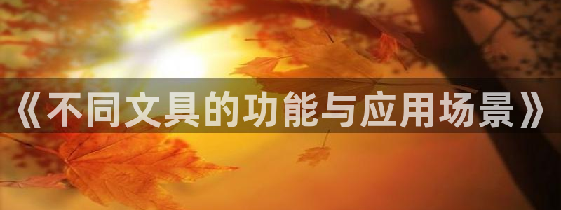 天顺商务宾馆娱乐：《不同文具的功能与应用